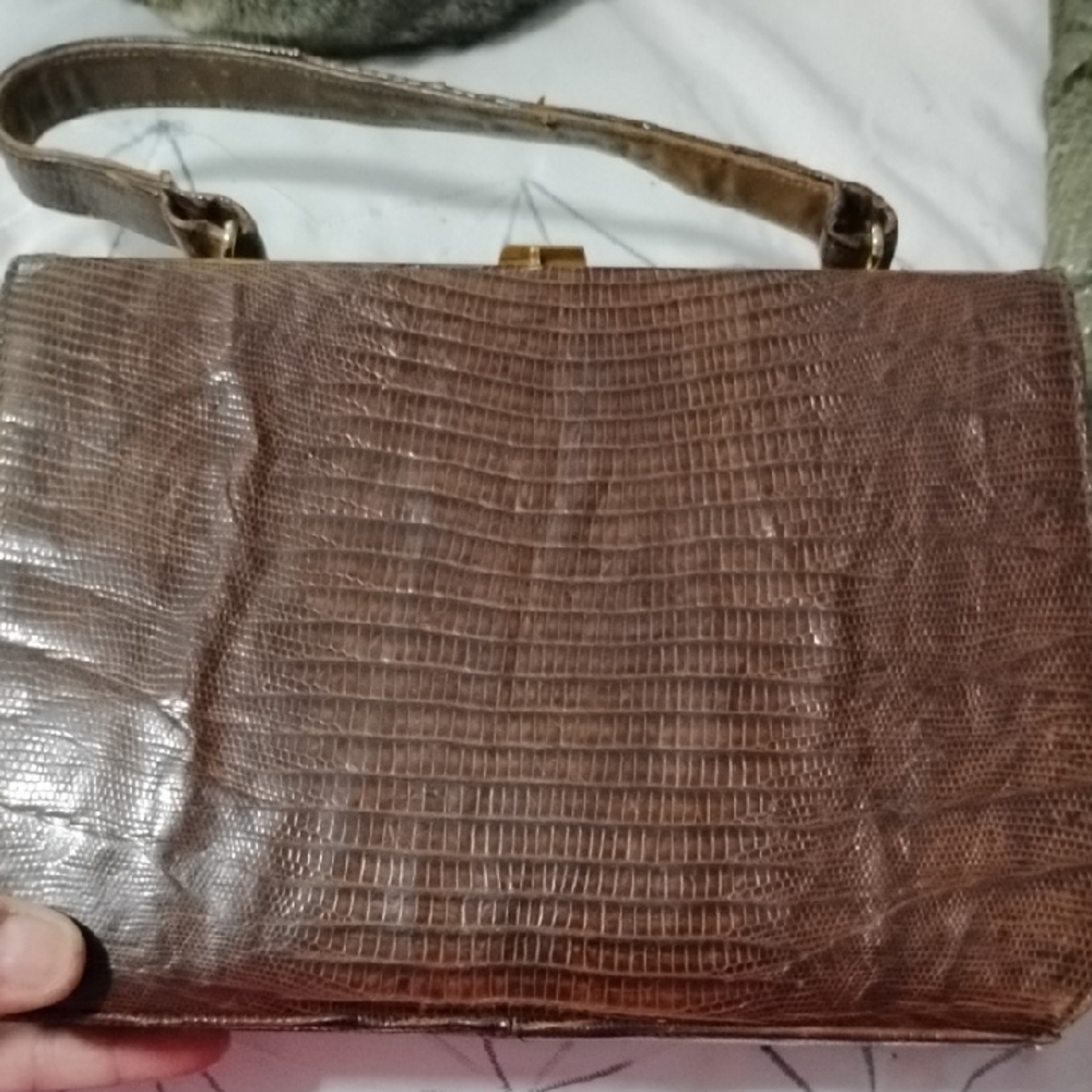Vintage Brown Crocodile  Women's Bag